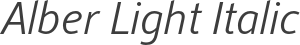 Alber Light Italic